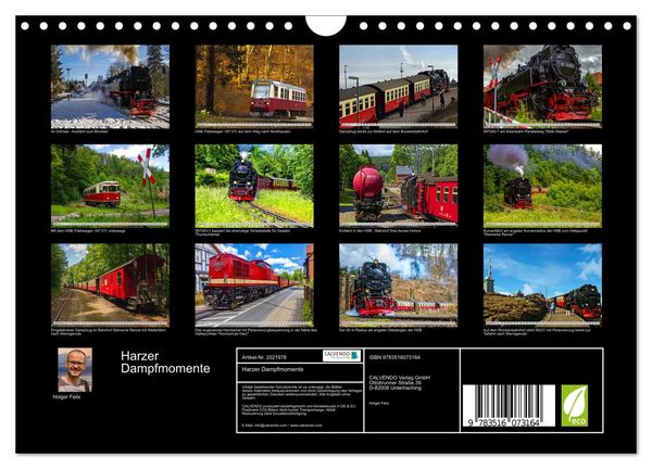 Produktbild: Harzer Dampfmomente (Wandkalender 2026 DIN A4 quer), CALVENDO Monatskalender