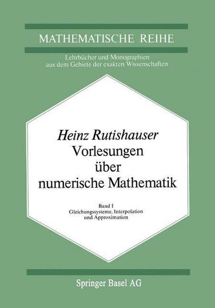 Produktbild: Vorlesungen &uuml;ber Numerische Mathematik