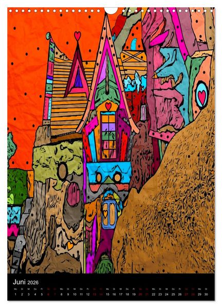 Produktbild: Die verr&uuml;ckte Welt der Popart von Nico Bielow (Wandkalender 2026 DIN A3 hoch), CALVENDO Monatskalender