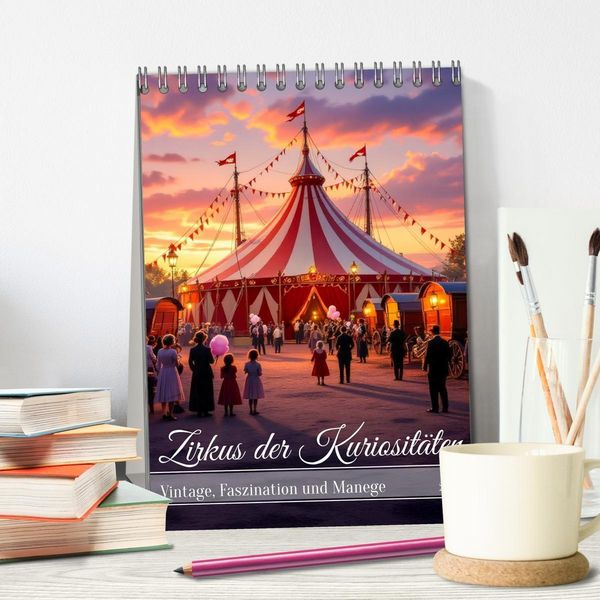 Produktbild: Zirkus der Kuriosit&auml;ten - Vintage, Faszination und Manege (Tischkalender 2026 DIN A5 hoch), CALVENDO Monatskalender