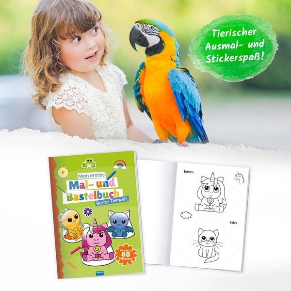 Produktbild: Tr&ouml;tsch Malbuch Bastelbuch Mein erstes Mal- und Bastelbuch Bunte Tierwelt