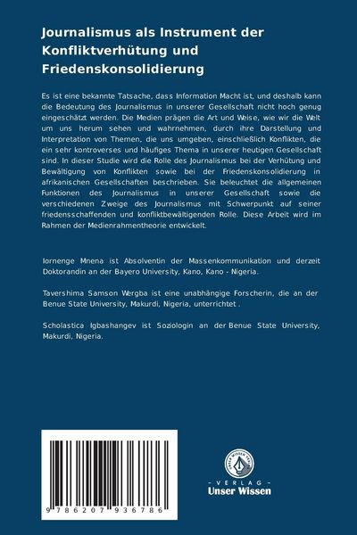 Produktbild: Journalismus als Instrument der Konfliktverh&uuml;tung und Friedenskonsolidierung