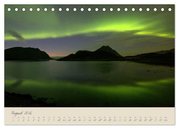Produktbild: Zauber des Nordlichts - Aurora borealis (Tischkalender 2026 DIN A5 quer), CALVENDO Monatskalender
