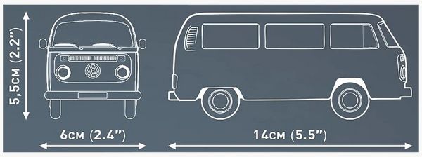 Produktbild: COBI Action Town 24621 - Volkswagen T2b Bus, Bausatz 1:35, 145 Klemmbausteine