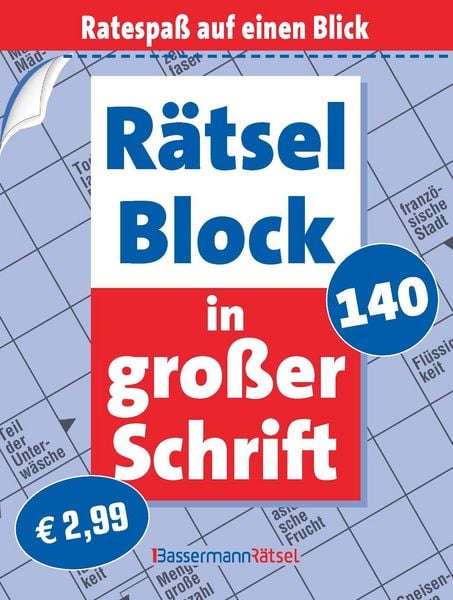 Rätselblock in großer Schrift 140, Taschenbuch von Eberhard Krüger, Bassermann, 978-3-8094-5251-5