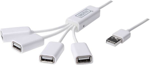 Digitus DA-70216 4 Port USB 2.0-Hub Weiß