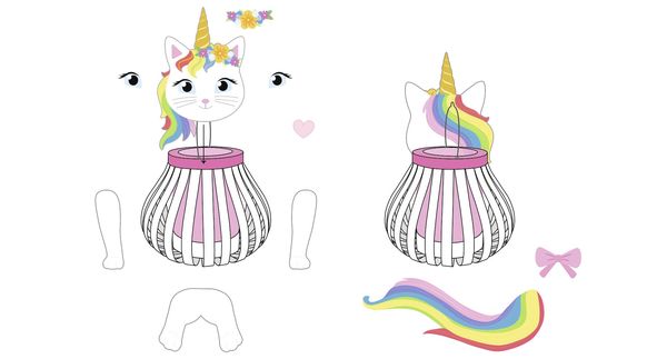 Produktbild: URSUS Laternenzeit Laternen-Bastelset Kittycorn