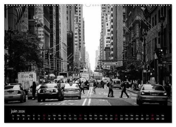 Produktbild: New York en noir et blanc (Calendrier mural 2026 DIN A2 vertical) calendrier de bureau