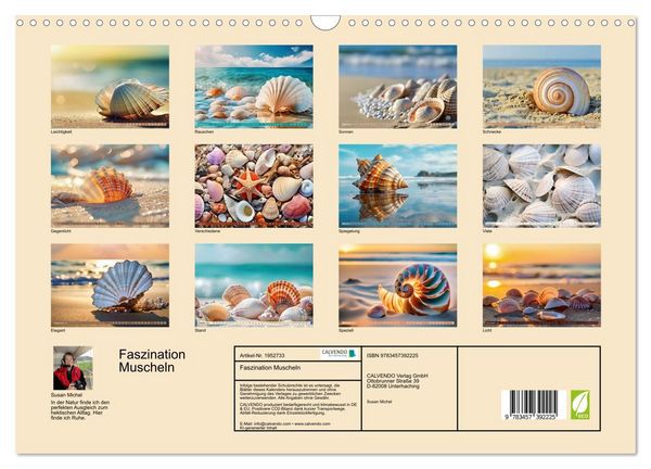 Produktbild: Faszination Muscheln (Wandkalender 2026 DIN A3 quer), CALVENDO Monatskalender