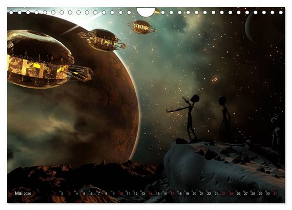Produktbild: Planetare Traumwelten (Wandkalender 2026 DIN A4 quer), CALVENDO Monatskalender