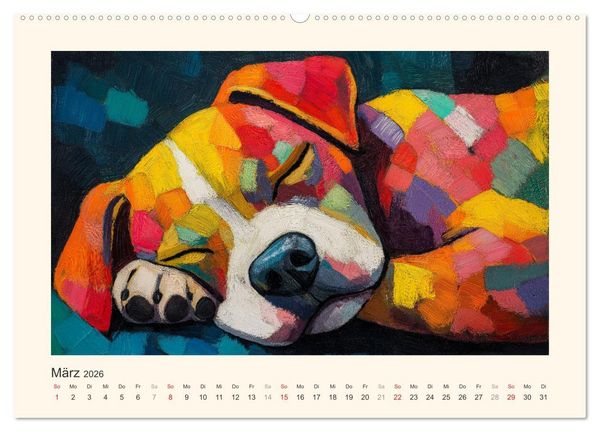 Produktbild: Bunte Boxer (Wandkalender 2026 DIN A2 quer), CALVENDO Monatskalender