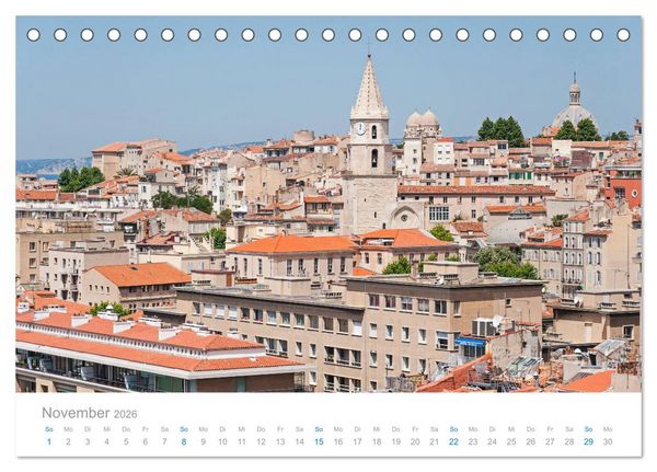 Produktbild: Marseille Maritime Metropole (Tischkalender 2026 DIN A5 quer), CALVENDO Monatskalender