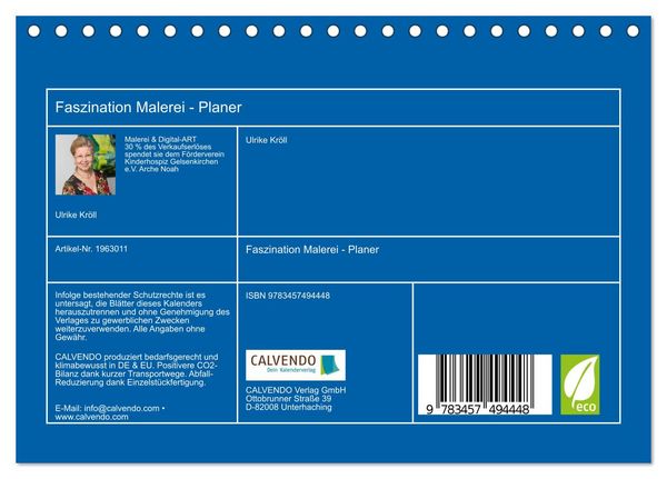Produktbild: Faszination Malerei - Planer (Tischkalender 2026 DIN A5 quer), CALVENDO Monatskalender