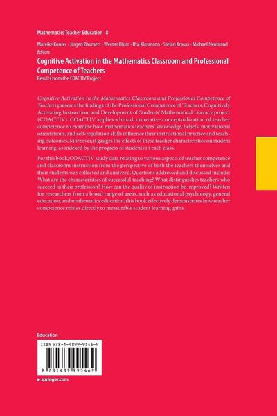 Produktbild: Cognitive Activation in the Mathematics Classroom and Professional Competence of Teachers