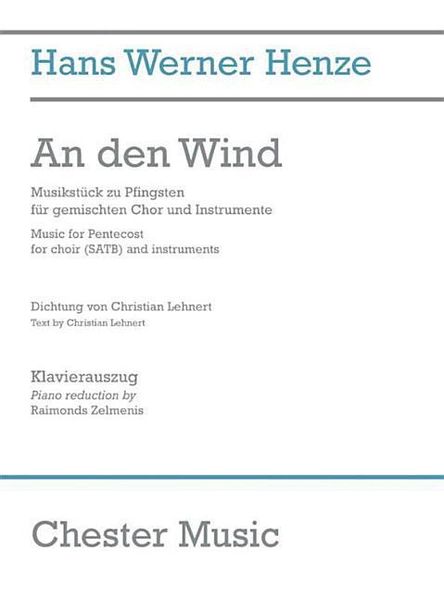 Produktbild: An Den Wind: Music for Pentecost