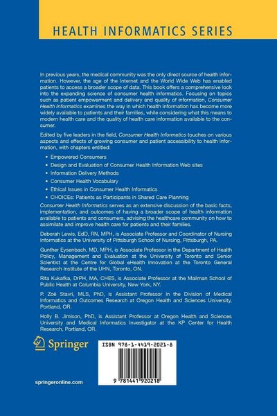 Produktbild: Consumer Health Informatics