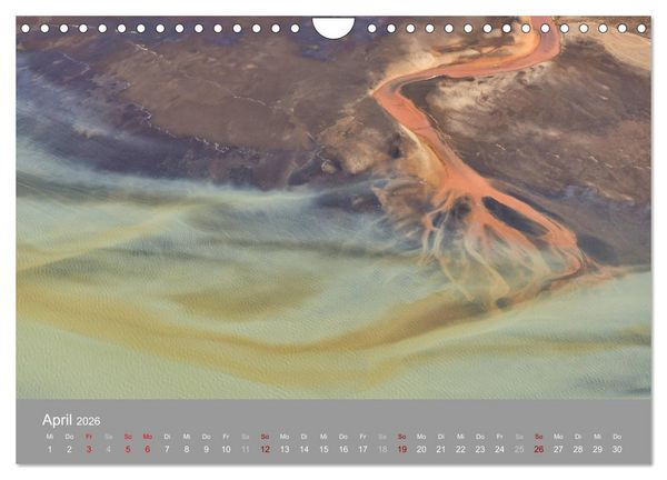 Produktbild: Naturkunst - Luftbilder (Wandkalender 2026 DIN A4 quer), CALVENDO Monatskalender
