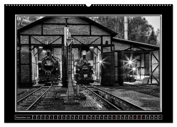 Produktbild: Unter Dampf - Mit der Pre&szlig;nitztalbahn durchs Erzgebirge (hochwertiger Premium Wandkalender 2026 DIN A2 quer), Kunstdruck in Hochglanz