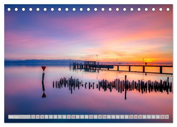 Produktbild: Bodensee-Stimmungen (Tischkalender 2026 DIN A5 quer), CALVENDO Monatskalender