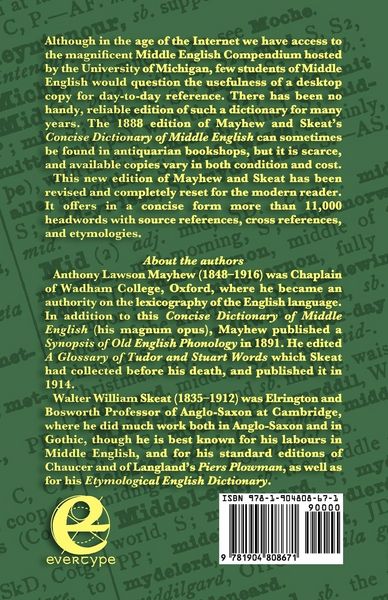 Produktbild: A Concise Dictionary of Middle English