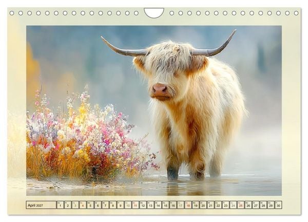 Produktbild: Hochlandrinder. Sanftm&uuml;tige Schotten im dichten Fell (Wandkalender 2027 DIN A4 quer), CALVENDO Monatskalender