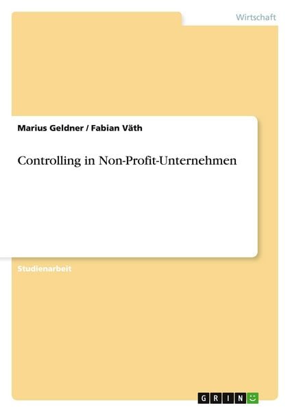 Produktbild: Controlling in Non-Profit-Unternehmen