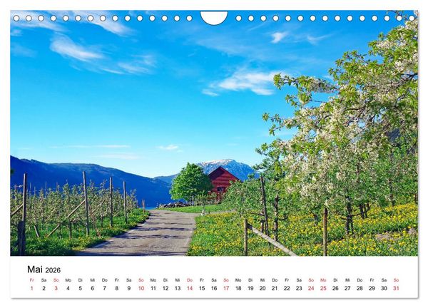 Produktbild: Norwegen 2026 - vom Fjord zum Fjell (Wandkalender 2026 DIN A4 quer), CALVENDO Monatskalender