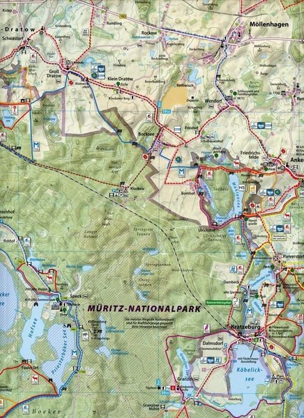 Produktbild: Rad- und Wanderkarte M&uuml;ritz-Nationalpark