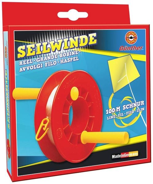 Produktbild: Paul G&uuml;nther 1256 - Seilwinde f&uuml;r Drachen mit ca. 100 m Drachenschnur, Rei&szlig;festigkeit 10 kp, Drachen-Zubeh&ouml;r