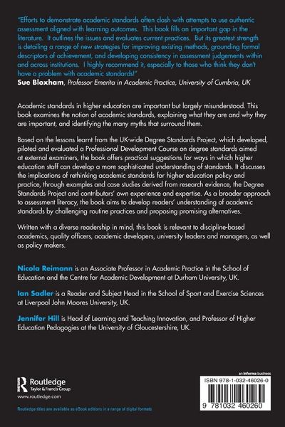Produktbild: Academic Standards in Higher Education