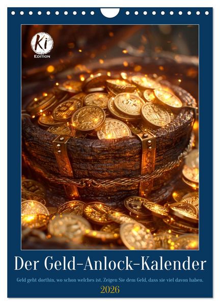 Der Geld-Anlock-Kalender (Wandkalender 2026 DIN A4 hoch), CALVENDO Monatskalender
