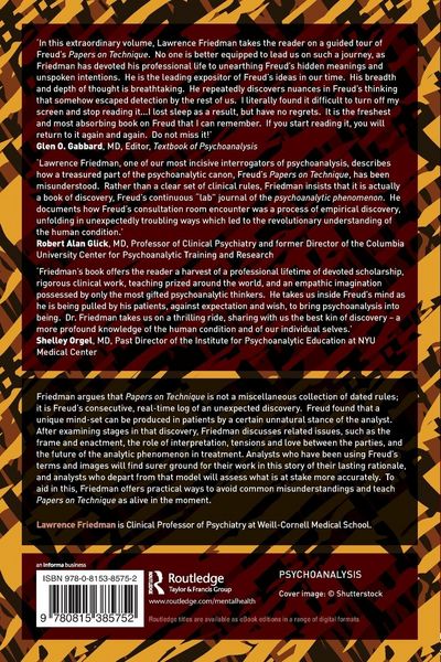 Produktbild: Freud's Papers on Technique and Contemporary Clinical Practice