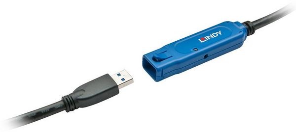 LINDY USB-Kabel USB-A Buchse, USB-A Stecker 15.00 m Schwarz Aktiv mit Signalverstärkung 43229