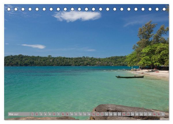 Produktbild: KAMBODSCHA - Im Reich der Khmer (Tischkalender 2027 DIN A5 quer), CALVENDO Monatskalender