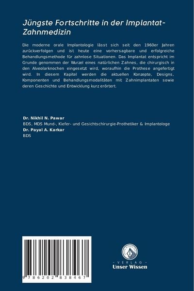 Produktbild: J&uuml;ngste Fortschritte in der Implantat-Zahnmedizin