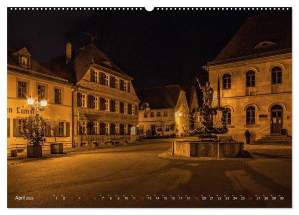 Produktbild: Unterfranken bei Nacht (Wandkalender 2026 DIN A2 quer), CALVENDO Monatskalender