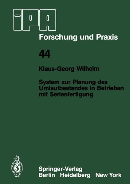 Produktbild: System zur Planung des Umlaufbestandes in Betrieben mit Serienfertigung