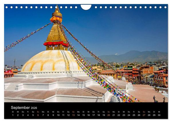 Produktbild: Nepal - In den Stra&szlig;en von Kathmandu (Wandkalender 2026 DIN A4 quer), CALVENDO Monatskalender