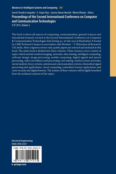 Produktbild: Proceedings of the Second International Conference on Computer and Communication Technologies