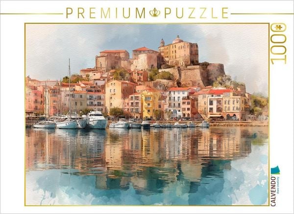 Produktbild: CALVENDO Puzzle Calvi, Corsica, Frankreich | 1000 Teile Lege-Gr&ouml;&szlig;e 64x48cm Foto-Puzzle f&uuml;r gl&uuml;ckliche Stunden