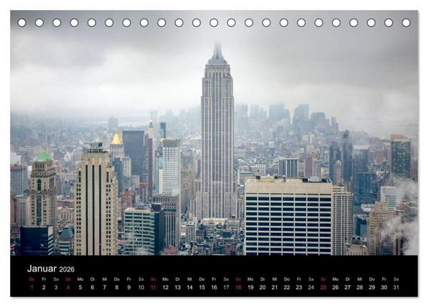 Produktbild: Perspektiven einer Weltstadt - New York (Tischkalender 2026 DIN A5 quer), CALVENDO Monatskalender