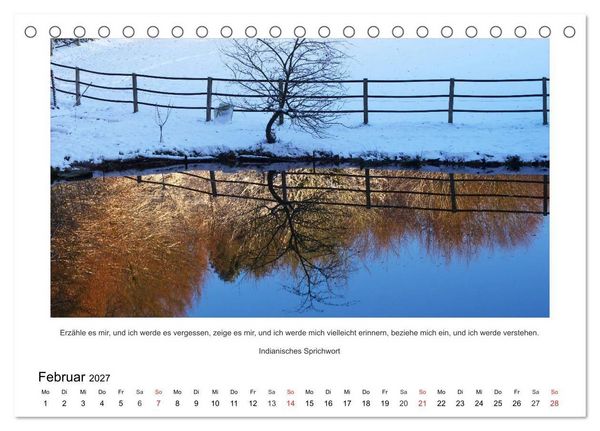 Produktbild: Der Naturkalender mit Zitaten und Spr&uuml;chen (Tischkalender 2027 DIN A5 quer), CALVENDO Monatskalender