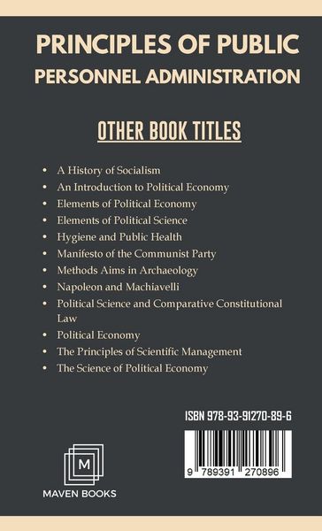 Produktbild: Principles Of Public Personnel Administration