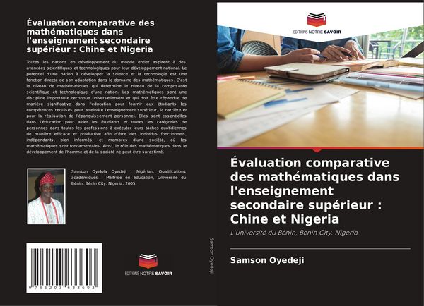 Produktbild: &Eacute;valuation comparative des math&eacute;matiques dans l'enseignement secondaire sup&eacute;rieur : Chine et Nigeria