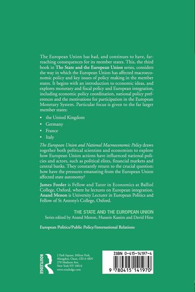 Produktbild: European Union and National Macroeconomic Policy