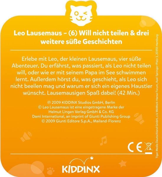 Produktbild: tigercard - Leo Lausemaus - Folge 6: Will nicht teilen und 3 weitere s&uuml;&szlig;e Geschichten