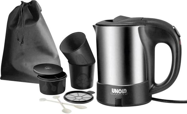 Produktbild: Unold 18575 Reis-set Wasserkocher kabelgebunden Edelstahl, Schwarz Fassungsverm&ouml;gen: 0.5 l