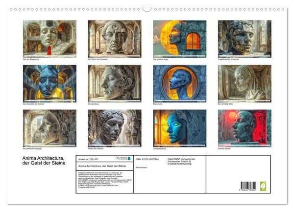 Produktbild: Anima Architectura, der Geist der Steine (Wandkalender 2027 DIN A2 quer), CALVENDO Monatskalender