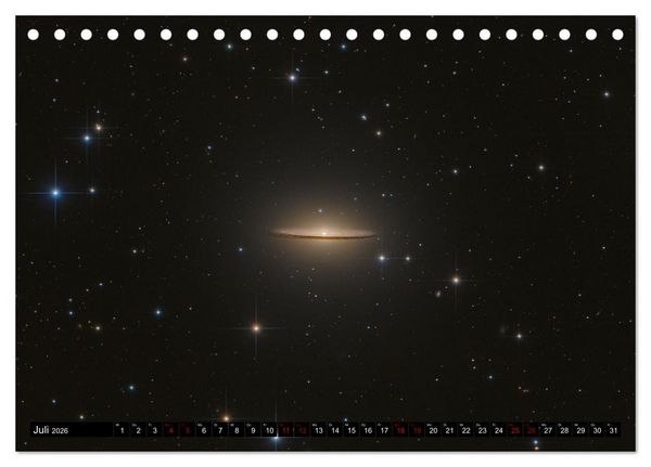 Produktbild: Galaxien im Universum (Tischkalender 2026 DIN A5 quer), CALVENDO Monatskalender