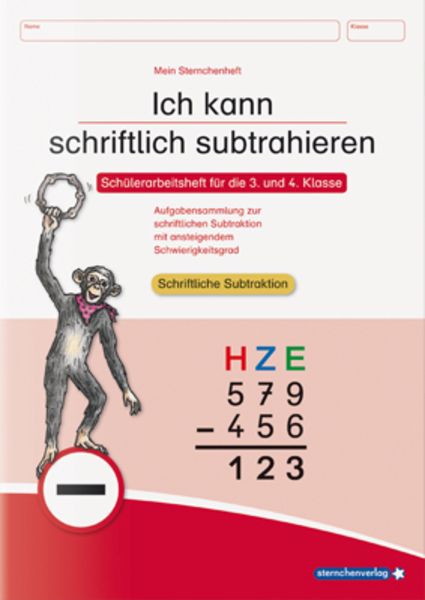 Ich kann schriftlich subtrahieren, Taschenbuch von Sternchenverlag,Katrin Langhans, Sternchenverlag, 978-3-946904-38-0